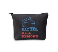 BNQL Borsa per il trucco ispirata al programma televisivo, con scritta "Eat Pie Kill Demons", idea regalo per i fan dei programmi televisivi, idea regalo per i fan, Eat Pie Kill Demons - Trousse per