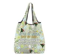 BNQL Borsa per la spesa riutilizzabile, motivo: principessa fata Pixie, regalo per amanti delle fate, con personaggi dei cartoni animati, borsa per la spesa pieghevole