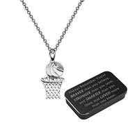 BNQL Collana di pallacanestro amanti regali di pallacanestro regali ispiratori pallacanestro collana sportiva gioielli con voi sono più coraggiosi più intelligenti di quanto si pensi