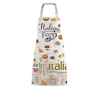 BNQL Grembiule da cucina italiano, regali italiani per chef italiani, grembiule da cucina italiano, con tasche, Grembiule Cucina Italiana - W, L