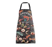 BNQL Grembiule da cuoco con aragosta, con tasche e gamberetti, idea regalo per gli amanti dei gamberetti, grembiule da cucina, Grembiuleb Birra Gamberi, L