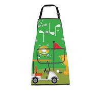 BNQL Grembiule da golf con tasche Regali di golf per golfista Chef Grembiule per gli amanti del golf Regali Grembiule da golf per donne uomini Regalo giocatore di golf, Grembiule per piante, L