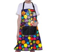 BNQL Grembiule da pittore con tasche per artisti pittori regali per amanti dell'arte regalo per insegnanti d'arte grembiule da pittore, grembiule art always remember, L