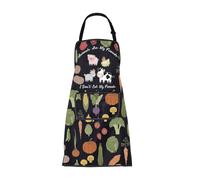 BNQL Grembiule vegano Amanti Vegani Regali Vegan Gifts Animals Are My Friends I Don't Eat My Friends Grembiule vegetariano Grembiule da chef vegano, Grembiuleb Birra Gamberi, L