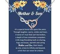 BNQL Madre Figlio Collana Mamma Regali da Son Infinity Cuore Collana Mamma Gioielli Madre Figlio Regali per Mamma Regali di Compleanno, Acciaio inossidabile