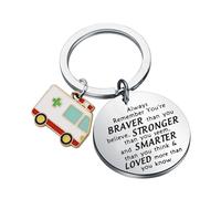 BNQL Portachiavi Ambulanza Regalo EMT Ambulanza Driver Regali Emergenza Infermiera Regalo di Emergenza Tecnico Medico Regali EMT Portachiavi, Portachiavi auto ambulanza, L