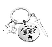 BNQL Portachiavi Camp Half Blood, Cavallo Ispirato al Film Percy Jackson, Regalo per Fan, Half Marathon 13.1, L