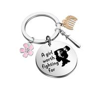BNQL Portachiavi Mulan Principessa Mulan Regali Mulan Amante Regalo Mulan Film Fan Regalo A Girl Worth Fight for Mulan Portachiavi ispiratore, 10 7/8