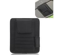 BNREOZA 1 pezzo organizzatore dell'aletta parasole dell'automobile,clip del supporto degli occhiali con la scatola di immagazzinaggio,organizzatore degli occhiali da sole, carta (nero)