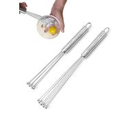 BNREOZA 2 pezzi di frusta a sfera in acciaio inox 304, frusta per panna per mescolare, cucinare, mescolare, sbattere