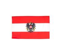 BNREOZA Austrian flag Österreichische Flagge with adler 90 x 150 cm - Bandiera Österreich Poliestere Leuchtenden Farben mit Messing-Ösen Bandiera austriaca