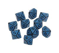 bnsggl 10Pcs 10 parteggiato Polyhedral Acrilico Gioco Da Tavolo D10 Per I Giochi Di Matematica Acrilico Dadi Per Il Partito