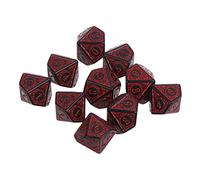 bnsggl 10Pcs 10 parteggiato Polyhedral Acrilico Gioco Da Tavolo D10 Per I Giochi Di Matematica Acrilico Dadi Per Il Partito