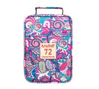 bnsggl Astucci, set di matite colorate professionali con 72 fori, borsa con cerniera con nucleo morbido, per adulti e bambini, artisti, coloristi, disegno artistico, Multicolore, Astucci per matite
