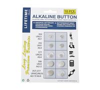 bnsggl Set di 10 batterie a bottone AG4 assortite da 1,55 V 3 V, batterie a bottone AG4 miste, adatte per vari dispositivi elettronici