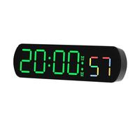 bnsggl Sveglia, orologio digitale a LED con controllo vocale, montaggio a parete, orologio da tavolo per il tempo della traccia