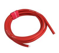 Bntechgo 8 gauge silicone filo morbido e flessibile 8 AWG silicone resistente alle alte temperature altamente efficiente 1650 fili di filo di rame stagnato, 10 ft red