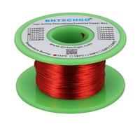 BNTECHGO,Filo magnetico 24 AWG,Filo di rame smaltato,113.4 g,0.1 cm Diametro 1 bobina rosso temperatura nominale 155 ℃ ampiamente usato per trasformatori induttori