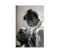 bntjxz Poster artistico esclusivo del film romantico con scritta "Gone with the Wind", poster su tela, decorazione per camera da letto, ufficio, camera da letto, regalo, 20 x 30 cm