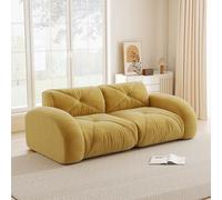 BNUZ Un divano modulare con imbottitura a molla che si trova sotto un design a gufo e non può essere assemblato. Una struttura modulare, giallo, divani colorati, divano accogliente con divano