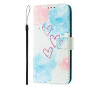 Bnvdfre Custodia a portafoglio per Samsung Galaxy A17 5G, antiurto, porta carte di credito con supporto magnetico, motivi colorati, custodia protettiva in pelle per Samsung Galaxy A17 5G, LOVE ME
