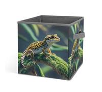 BNVOPTRE Scatola di immagazzinaggio, Leopard Little Gecko Stampato Storage Box,Toy Storage Box,Portable Storage Box,Ufficio Storage Box