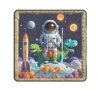BNVOPTRE Tappetino da picnic con cerniera, divertente astronauta stampato tappetino da picnic,Tappetino da picnic pieghevole all'aperto,Tappetino da picnic da viaggio
