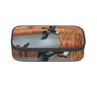 BNVSADC 1 astuccio con stampa di anatra selvatica con caccia e volo, carino astuccio portapenne per ufficio scuola cancelleria organizer per scuola, viaggi, lavoro