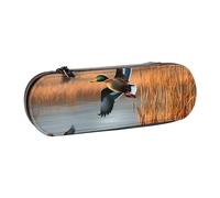 BNVSADC 1 astuccio in pelle con stampa di anatra selvatica e custodia per il trucco, elegante astuccio rigido per matite, cancelleria per scuola, ufficio, viaggi