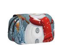 BNVSADC Astuccio a doppio strato con stampa con stampa di falena che sembra un pavone, grande capacità, organizer per studenti, bambini, adolescenti, artisti, viaggi e ufficio, Merry Christmas