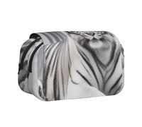 BNVSADC Astuccio a doppio strato con stampa con tramonto sulla spiaggia, organizer per studenti, bambini, adolescenti, artisti, viaggi e ufficio, La tigre bianca selvaggia, Taglia unica, Astuccio per