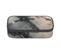 BNVSADC Astuccio con stampa di fiori di mandorlo e grazioso, astuccio portapenne per ufficio, scuola, cancelleria, organizer per scuola, viaggi, lavoro, Aereo aereo della seconda guerra mondiale