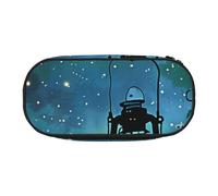 BNVSADC Astuccio con stampa di lucciole e lanterna, grazioso astuccio per matite, penne, cancelleria, trucchi, per adolescenti, ragazzi, ragazze, scuola, studenti, ufficio