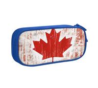 BNVSADC Astuccio grande con stampa con bandiera del Canada, astuccio carino per matite e cancelleria per ufficio e scuola, organizer per ragazze e ragazzi, nero, Blu, Taglia unica, Zaino per la scuola