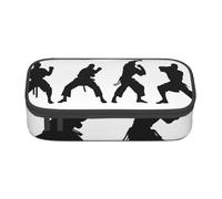 BNVSADC Astuccio per matite con stampa artistica con girasoli, grazioso astuccio portapenne per ufficio, scuola, cancelleria, organizer per scuola, viaggi, lavoro, Sagome di arti marziali, Taglia