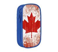 BNVSADC Astuccio per matite con stampa bandiera del Canada, per ragazze e ragazzi, grande capacità, grazioso astuccio per matite per adulti con 2 scomparti, nero, Blu, Taglia unica, Zaino per la