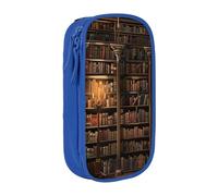 BNVSADC Astuccio per matite con stampa di Book Room Mysterious Library, per ragazze e ragazzi, grande capacità, grazioso astuccio per matite per adulti con 2 scomparti, nero, Blu, Taglia unica, Zaino