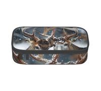 BNVSADC Astuccio per matite con stampa di cervo in bella neve, astuccio per penne e penne, organizer per cancelleria per scuola, viaggi, lavoro