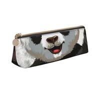 BNVSADC Astuccio rettangolare in pelle con stampa artistica con mandala triangolare, astuccio per matite carino per scuola, ufficio, viaggi, Panda Arte, Taglia unica, Zaino per la scuola