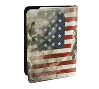 BNVSADC Custodia per passaporto da viaggio in pelle PU con stampa di rami di gufo, per uomini e donne, 16,5 cm, Noi soldati militari Patriottica Memorial Day, Taglia unica, Moderno