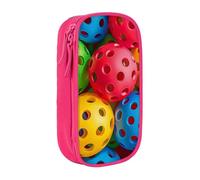 BNVSADC Pickleball Balls - Astuccio per matite con motivo stampato a colori, per ragazze e ragazzi, grande capacità, grazioso astuccio per matite per adulti con 2 scomparti, nero, rosa, Taglia unica