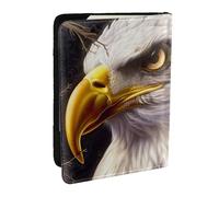 BNVSADC Porta passaporto con stampa a bolle di birra da viaggio, in pelle PU, per uomini e donne, 16,5 cm, Noi Aquila Calva, Taglia unica, Moderno