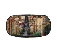 BNVSADC San Francisco - Astuccio con stampa carino, astuccio per matite, penne, cancelleria, trucchi, per adolescenti, ragazzi, ragazze, scuola, studenti, ufficio