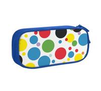 BNVSADC Twister - Astuccio a pois con stampa a pois, grande, per penne e matite, per ufficio e scuola, organizer per cancelleria per ragazze e ragazzi, nero, Blu, Taglia unica, Zaino per la scuola