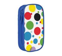 BNVSADC Twister, astuccio per matite con stampa a pois, per ragazze e ragazzi, grande capacità, astuccio per matite carino astuccio per adulti con 2 scomparti, nero, Blu, Taglia unica, Zaino per la