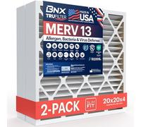 BNX 20 x 20 x 4 MERV 13 AC - Filtro dell'aria per forno - Made in USA - Filtro elettrostatico pieghettato condizionatore d'aria HVAC AC - Rimuove polline, muffe, batteri, fumo