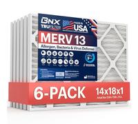 BNX TruFilter - Filtro aria MERV 13 (6 pezzi) - MADE IN USA - Filtro aria plissettato elettrostatico HVAC AC per allergie, polline, muffe, batteri, fumo, allergeni, MPR 1900 FPR 10