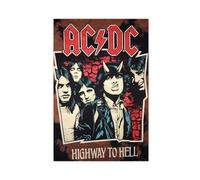 bnyesa Poster su tela ACDC Rock Band 2, decorazione per camera da letto, ufficio, camera da letto, regalo, 60 x 90 cm