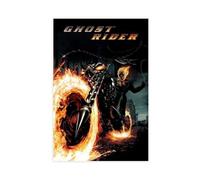 bnyesa Poster su tela con immagine di Ghost Rider, Johnny Blaze Nicolas Cage, decorazione per camera da letto, ufficio, camera da letto, regalo, 60 x 90 cm