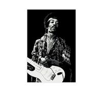 bnyesa Poster su tela con musica pop art, Jimi Hendrix, decorazione per camera da letto, ufficio, camera da letto, regalo, 30 x 45 cm